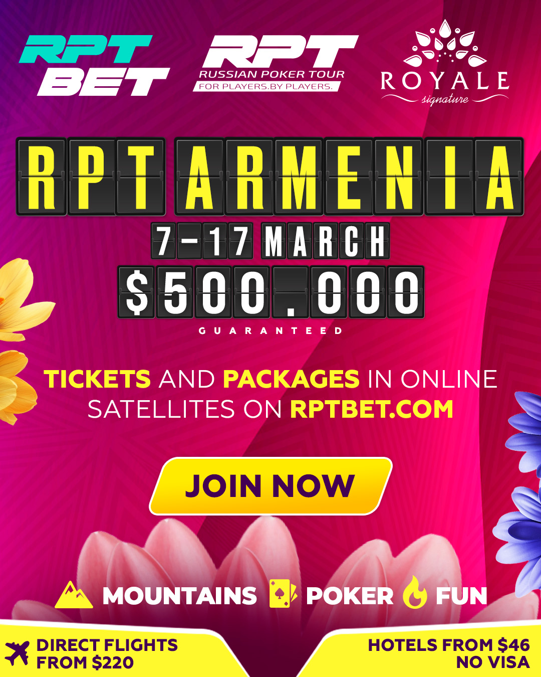 Russian Poker Tour Armenia | 07 - 17 MARCH 2025 | $500.000 GTD