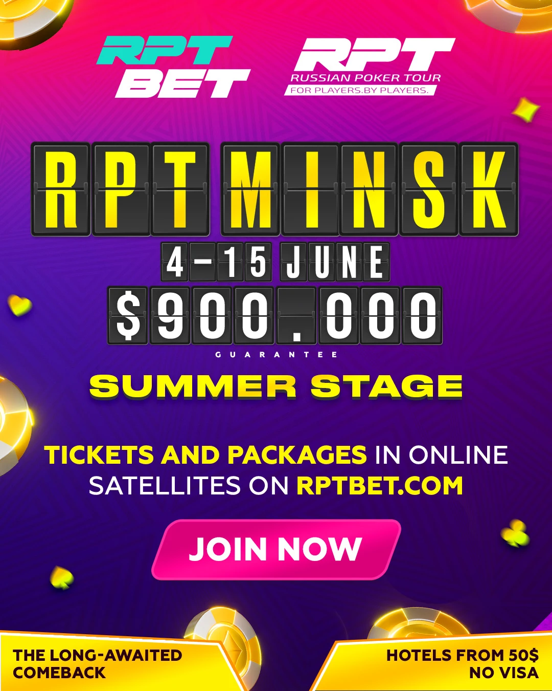 Russian Poker Tour | Minsk, 04 - 15 JUNE 2026