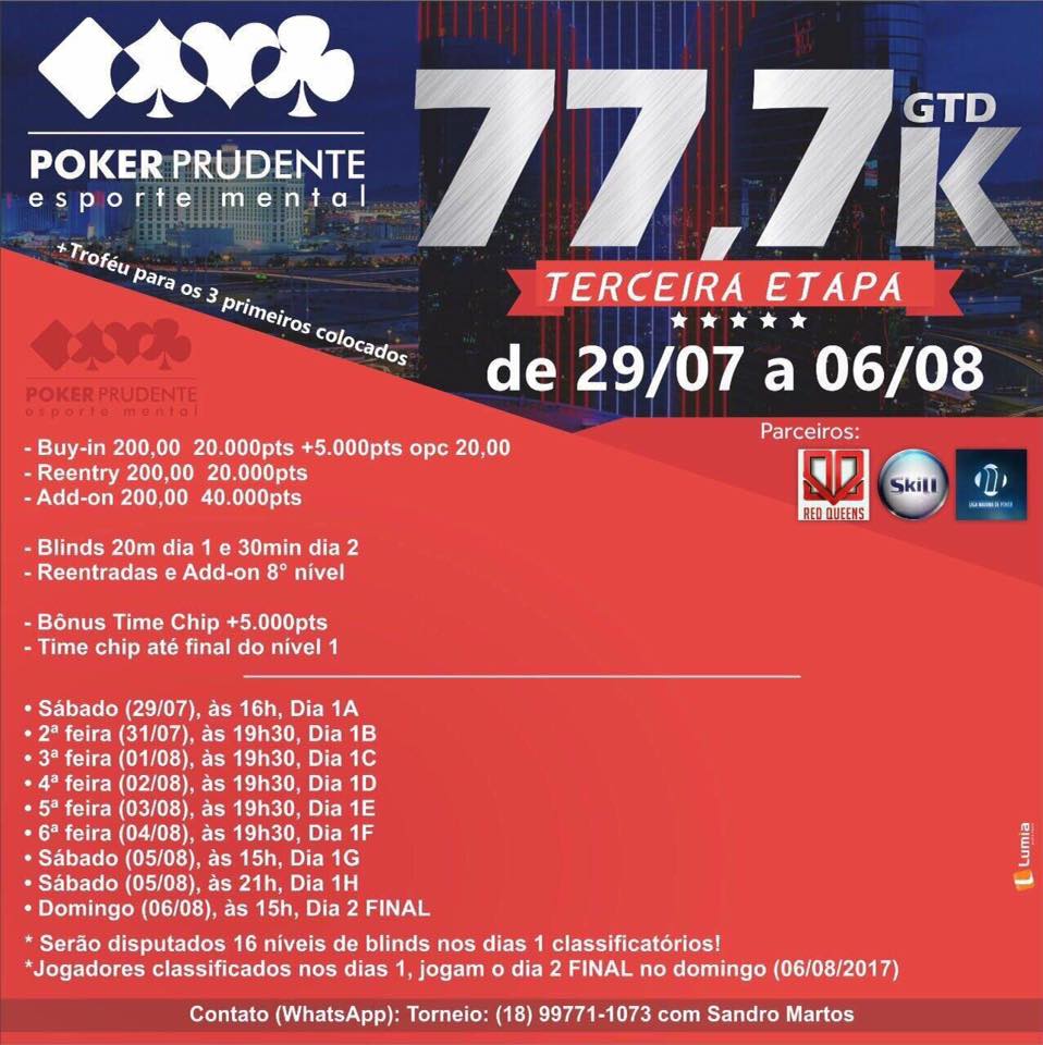 29 July - 6 August - Poker Prudente Esporte Mental