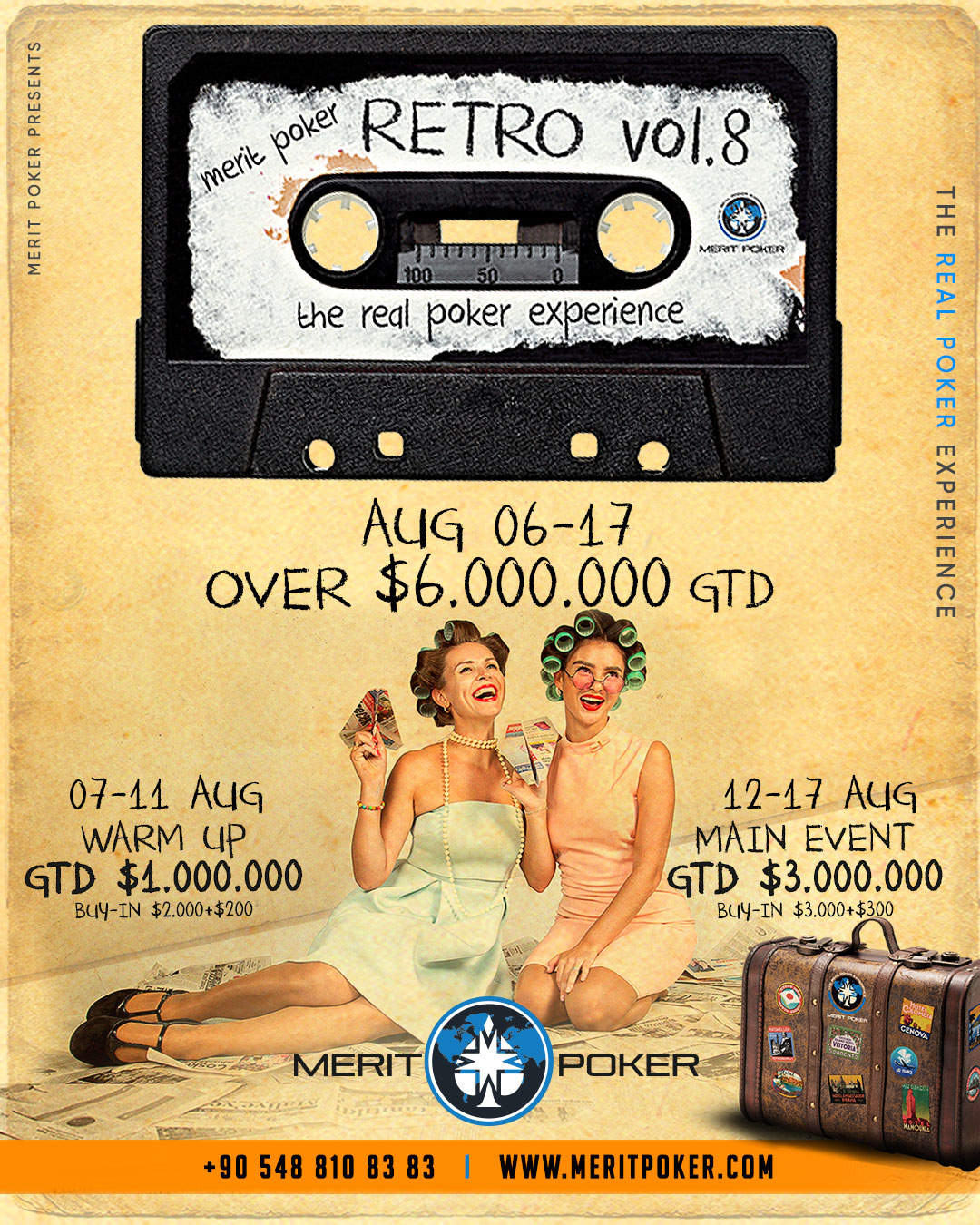 MERIT POKER RETRO vol.8 | AUG 06 - 17 | over $6.000.000 GTD